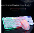 Doctor Denton Floating Rainbow Backlight Wired Keyboard Mouse Set DIY Computer Assembly Adequado para jogos de escritório