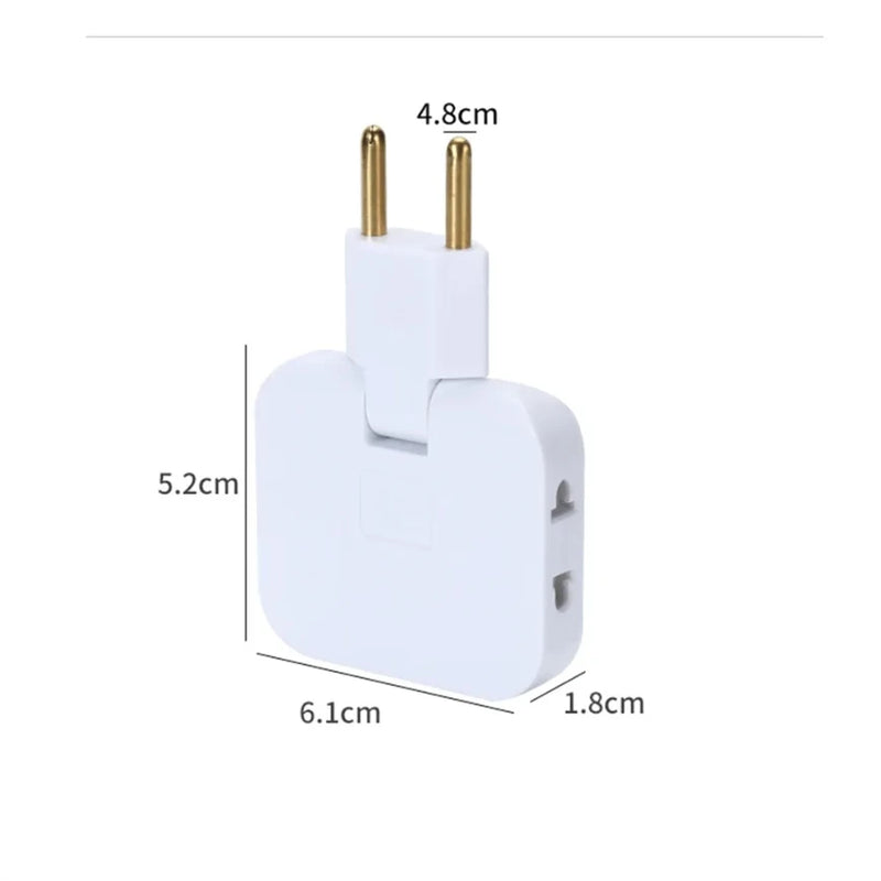 Wireless Socket Mini Slim Adapter Sockets, 180 Degrees Rotatable, EU Plug Converter, Multi-Plug, USA Extension, 3 In 1