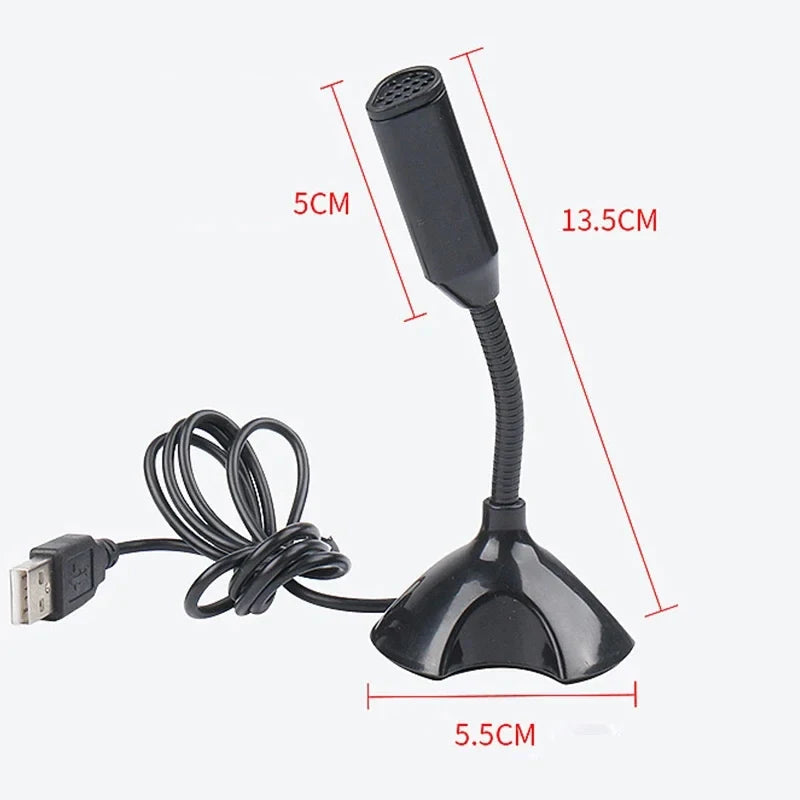 VIKEFON USB Microphone For Laptop And Computer Adjustable Studio Singing Gaming Streaming Mikrofon Stand Mic With Holder Desktop