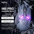 INPHIC IN9 Mouse sem fio Bluetooth para jogos, três modos, ergonômico, macro RGB, PUBG/LOL/CSGO, desktop, notebook, universal, 10000DPI