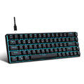 Teclado mecânico de 68 teclas ergonômico RGB retroiluminado LED Hot Swappable Blue Switch teclado para jogos para PC laptop escritório