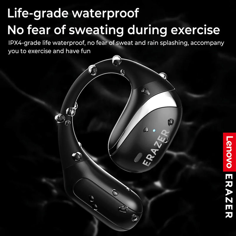 [Powerful Sound] Lenovo ERAZER X9 Wireless Headphones OWS Sports Open Bluetooth Earphones with Mic Noise Reduction Waterproof