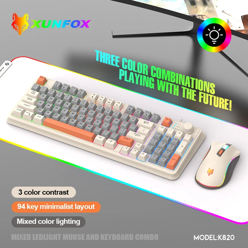 Teclado gamer com fio 60%, mini teclado ultracompacto com retroiluminação RGB, teclado compacto pequeno e à prova d'água de 61 teclas para jogadores de PC/Mac