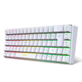 Teclado gamer com fio 60%, mini teclado ultracompacto com retroiluminação RGB, teclado compacto pequeno e à prova d'água de 61 teclas para jogadores de PC/Mac