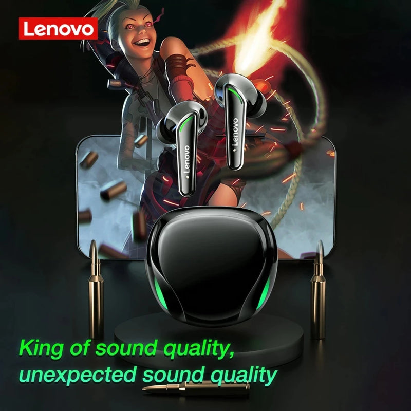 Fones de ouvido para jogos Lenovo XT92 TWS Fones de ouvido Bluetooth de baixa latência Estéreo sem fio 5.1 Fones de ouvido Bluetooth Controle de toque Fone de ouvido