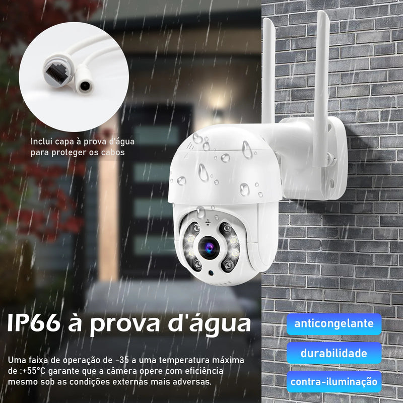 Câmera segurança wifi ip sem fio 360 vigilância com encaixe lampada bocal aplicativo auto tracking ICSEE monitor inteligente