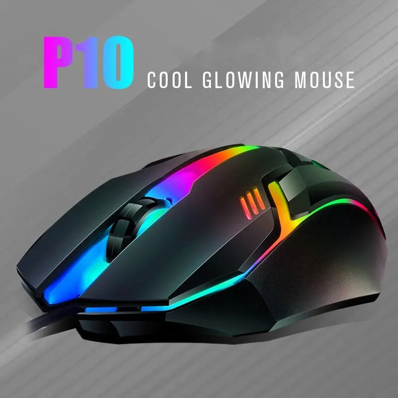 1 PC ITLY M01 Sports LED Mouse para jogos com fio USB retroiluminado luminoso para PC desktop, laptop, escritório, computador, mouse para jogos