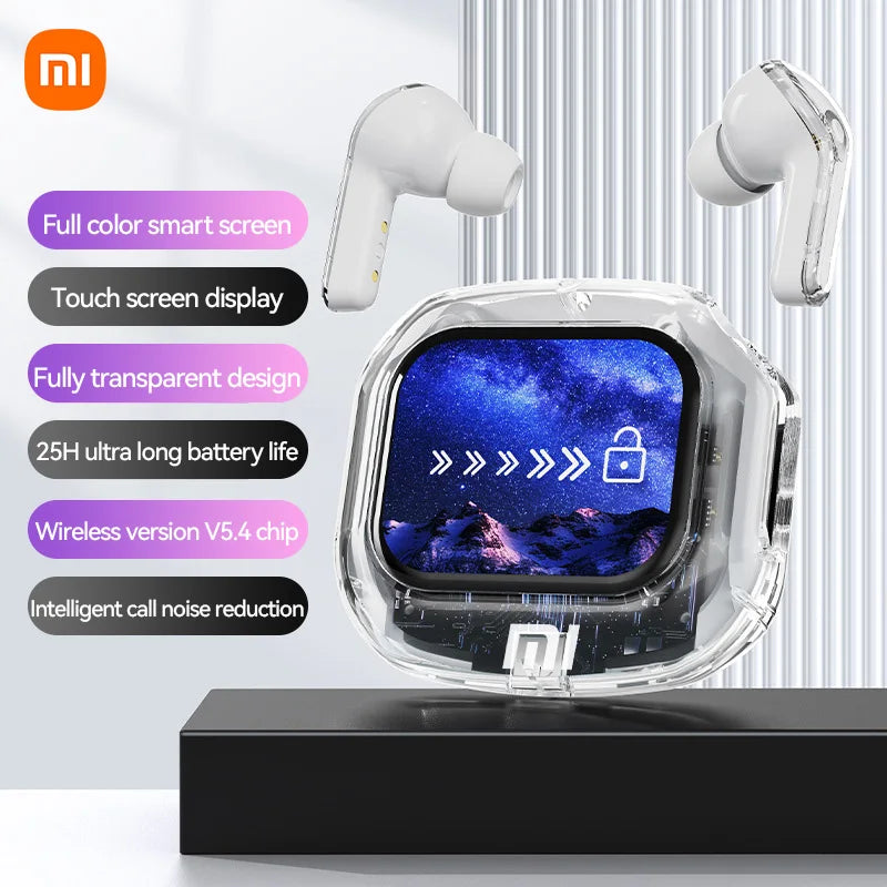 Xiaomi Wireless Earbuds Bluetooth LCD Full-Color Touch Screen Headphones Noise Reduction Waterproof Earphone for Android IOS