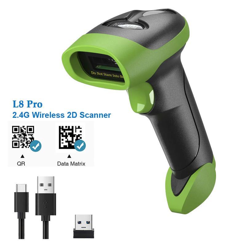 NETUM L8BL Blueooth Wireless 2D Barcode Scanner and L5 Wired QR Barcode Reader PDF417 Automatic Sensing for Pos Scanning