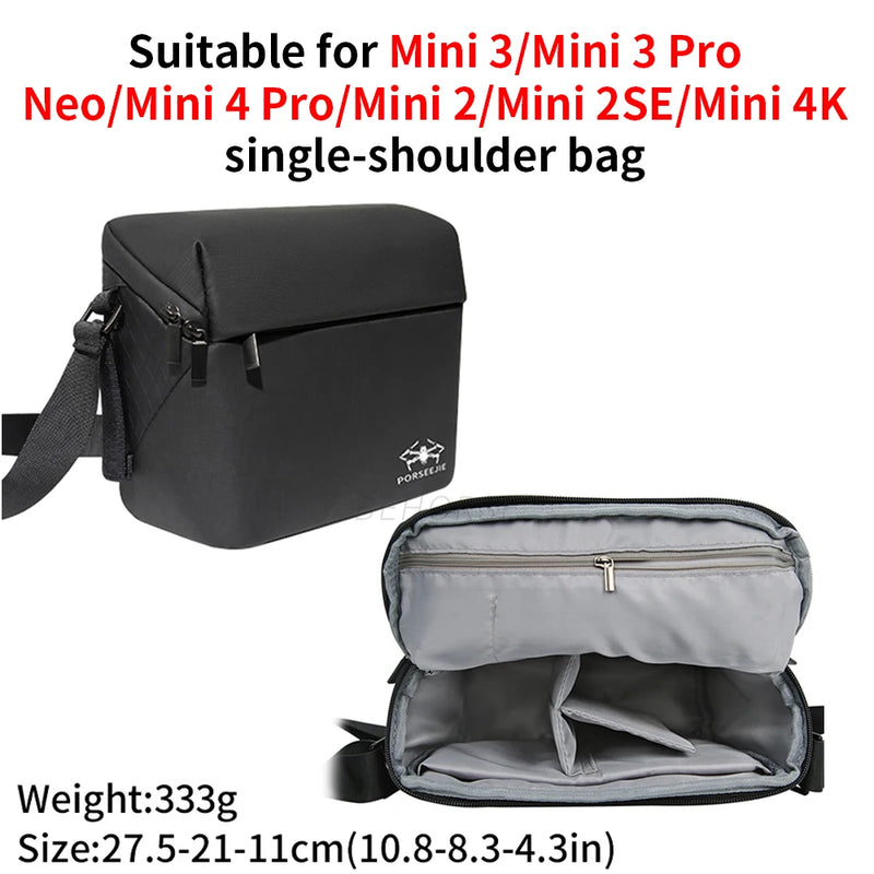 Mochila para DJI Neo Mini 4 Pro Bolsa de Ombro Bolsa de Viagem de Armazenamento para DJI Neo/Air 2S/Mini 3/Mini 3 Pro Estojo Acessórios para Drones