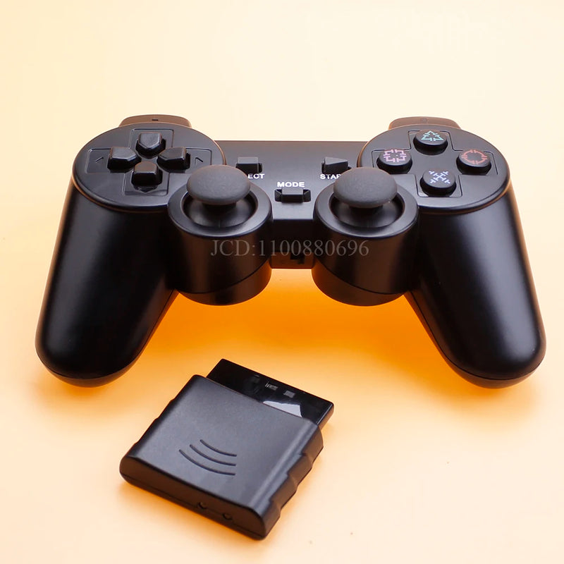 1 Peça 2.4g Controlador de jogo sem fio para ps2 dupla vibração à prova de choque cor transparente controle de jogo bluetooth