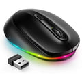 Portable Gaming Wireless RGB Mouse Quiet Click Rechargeable Ergonomic Design Color LED Backlight laptop PC home and office use