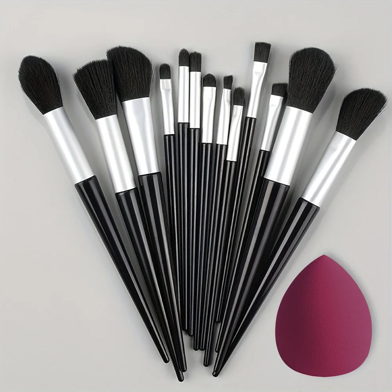 Makeup Brush Set 13Pcs Kit Cosmetic Foundation Eyeshadow Brushes Professional Powder Concealers Blush Beauty Tool makeup sponge