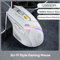 Inphic Pg1 Wired Mouse Gaming Mouse RGB Light Emitting   Macro Programming 12800DPI  6 Keys Computer Mouse 1000hz Polling Rate